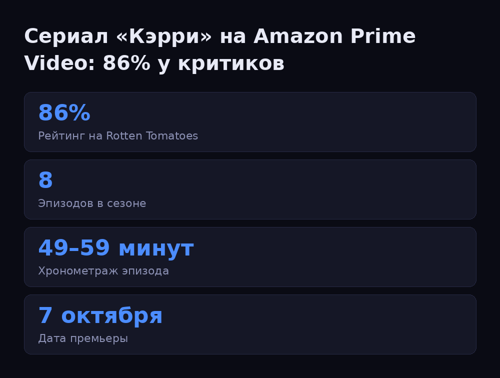 Инфографика: Сериал «Кэрри» на Amazon Prime Video: 86% у критиков